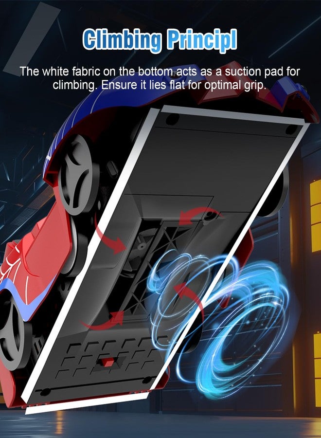 Humzo Spider Hero Wall Climbing Car Remote Control Kids Toy, 360° Rotating Remote Control Car with Light, Rechargeable RC Stunt Cars Wall Toys for Boys Kids Ages 4 and up - Image 5